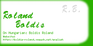 roland boldis business card